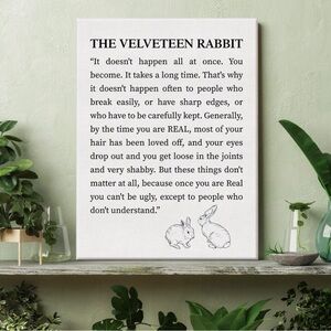Velveteen Rabbit Canvas Wall Hanging NWT
